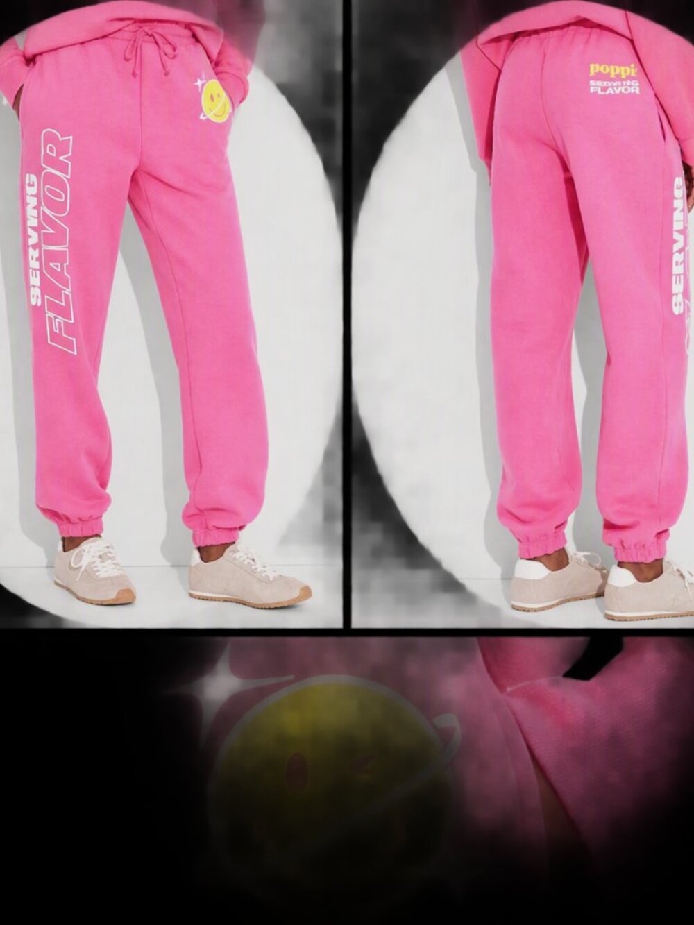 NWOT Poppi Bubble letter graphic sweatpants with pockets